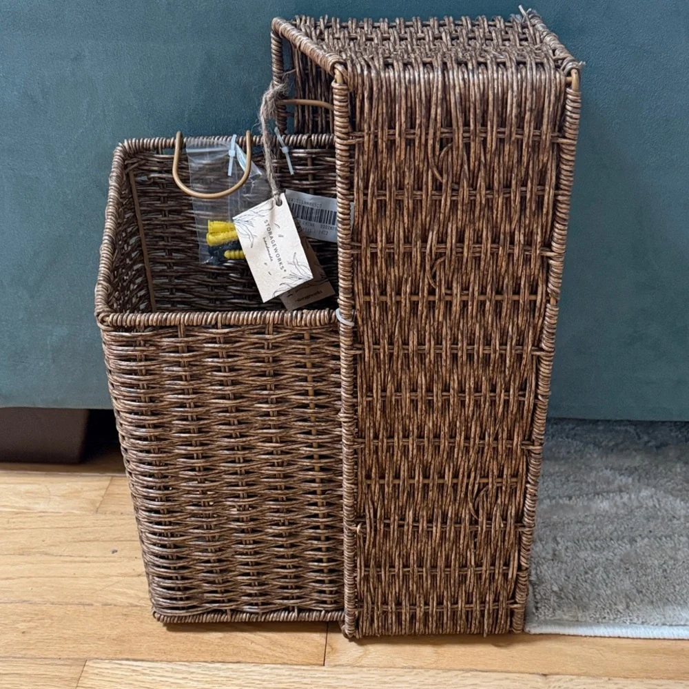NWT Storageworks Hanging Woven Basket Set